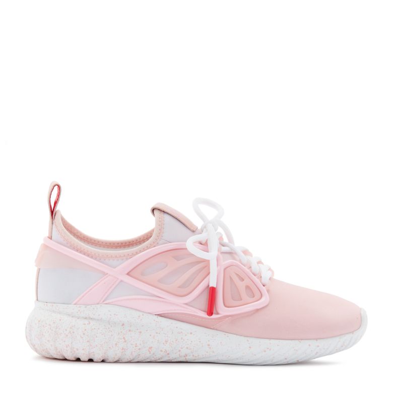 Click to view more detailed imagery on our partner's website Sophia Webster Fly-By Sneakers In Sophia Pink Ombre